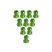 4.8MM Hex Ball Stud L=5 (10 pcs) - Green