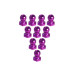 4.8MM Hex Ball Stud L=5 (10 pcs) - Purple