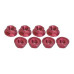 4mm Aluminum Locknut Serrated (8pcs) - Red