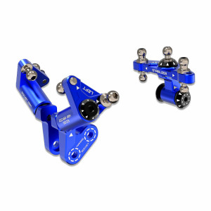 Sakura D6 Auper Aluminum Front Bulkhead Mono Shock Mixing Blue