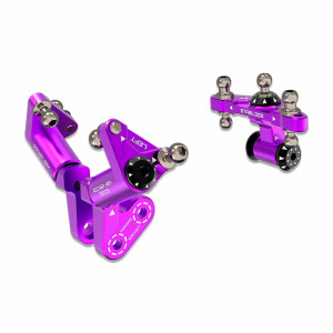 Sakura D6 Auper Aluminum Front Bulkhead Mono Shock Mixing Purple