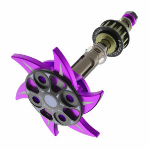 Sakura D6 AUPER Aluminum Belt Drivetrain Shaft Purple