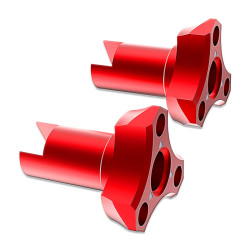 Sakura D6 AUPER Adaptateur de Roue en Aluminium Rouge (2Pcs)