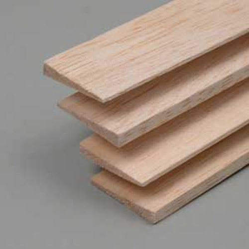 Balsa Achterlijst symmetrisch 10x30x1000mm Balsa Achterlijst symmetrisch 10x30x1000mm