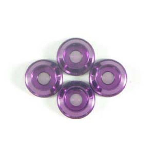 Aluminium washer voor cilinderkopschroef 3mm - Paars (4St) Aluminium washer voor cilinderkopschroef 3mm - Paars (4St)