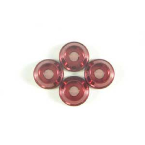 Aluminium Washer for Socket Head Cap Screw 3mm - Red (4Pcs)