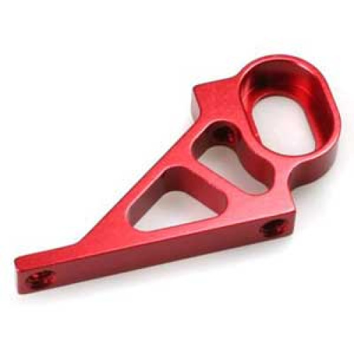Scalpel Power-pod plate left aluminium red anodized Scalpel Power-pod plate left aluminium red anodized