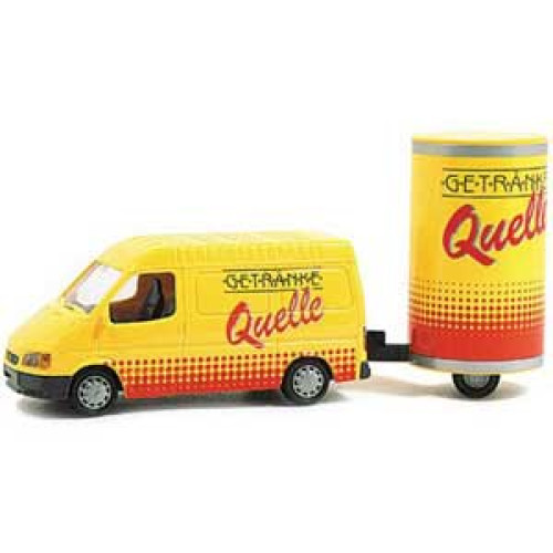 FORD Transit Mit Dosenanhaenger (H0) FORD Transit Mit Dosenanhaenger (H0)
