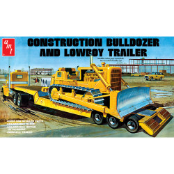 Construction Bulldozer and Lowboy Trailer (1/25)