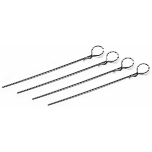 Body clips long Silver (4Pcs)