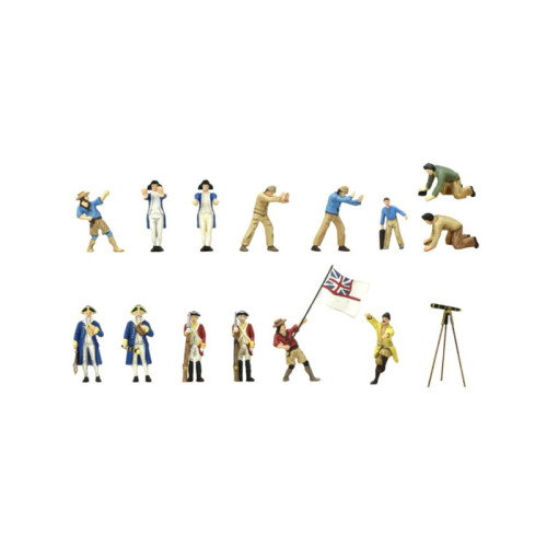 14 Figurines métal non peintes pour le HMS Endeavour (1/65)