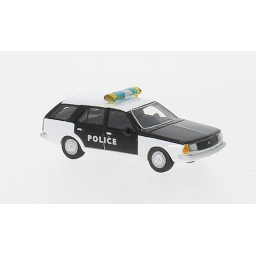 Renault 18 Break, white/black, Police, 1978 (H0)