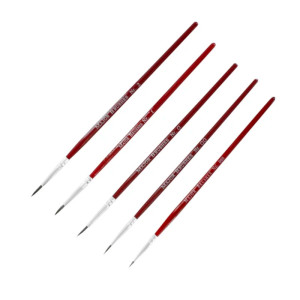 Sable Brushes - 000, 00, 0, 1, 2 (set of 5)