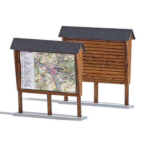 2 Wooden Information Boards (H0) 2 Wooden Information Boards (H0)