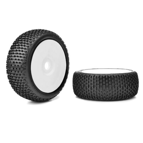 Kosmic - 1/8 Buggy Tires - Mounted - Soft - White Rim (2Pcs)
