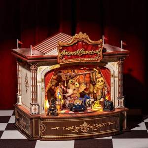 Wooden Music Box - Animal Carnival
