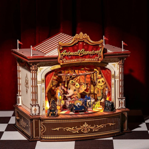 Wooden Music Box - Animal Carnival Wooden Music Box - Animal Carnival
