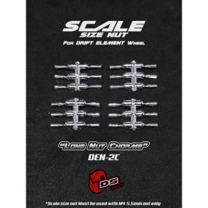 Lange Einsatzmuttern für Drift Element-Räder - Chrom (24St)