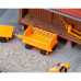 2 Bahnsteigwagen, orange (H0)