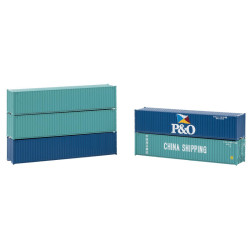 40' Container, Lot de 5 (H0) 40' Container, Lot de 5 (H0)