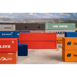 40' Container, rood, set van 2 (H0) 40' Container, rood, set van 2 (H0)