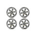 1.9 Heavyweight 6-Spoke Alloy Beadlock Wheels Black (4Pcs)