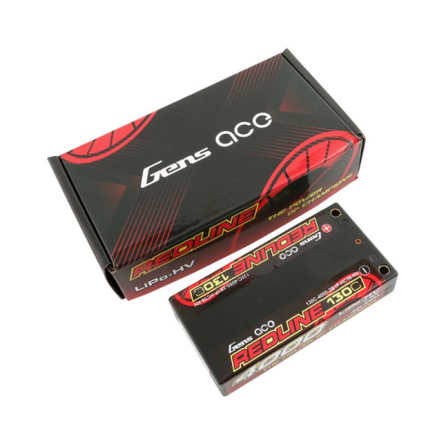 Gens Ace Redline 7.6V 4000mAh 130C Shorty 4mm Bullet Connector