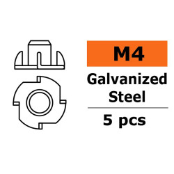 Blind Nut, M4, Galvanized Steel (5 Pieces)