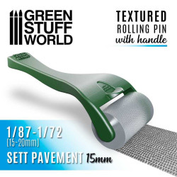 Rolling pin with Handle - Sett Pavement 15mm Rolling pin with Handle - Sett Pavement 15mm
