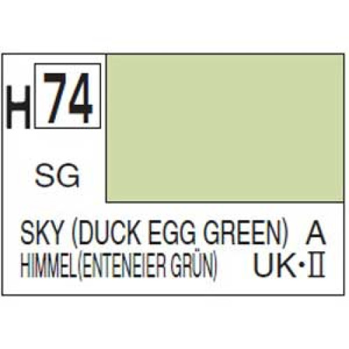 H074 Semi-Gloss Sky Duck Egg Green 10ml