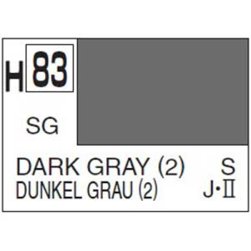 H083 Semi-GLoss Dark Grey 2 10ml