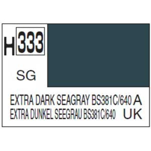 H333 Semi-Gloss RN Extra Dark Sea Grey BS381C/640 10ml H333 Semi-Gloss RN Extra Dark Sea Grey BS381C/640 10ml