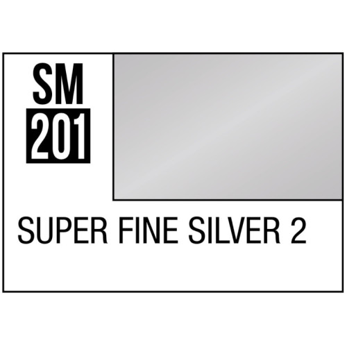 SM201 Mr. Color Super Metallic Colors II Super Fine Silver 10ml SM201 Mr. Color Super Metallic Colors II Super Fine Silver 10ml
