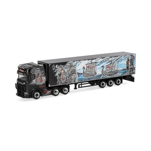 Scania CS 20 high roof refrigerated box semi-trailer - Byrknes (H0) Scania CS 20 high roof refrigerated box semi-trailer - Byrknes (H0)