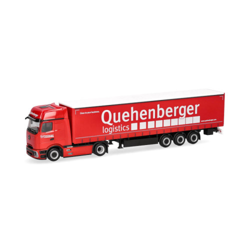 Mercedes-Benz Actros L ProCabin Gigaspace curtain canvas semitrailer - Quehenberger (H0) Mercedes-Benz Actros L ProCabin Gigaspace curtain canvas semitrailer - Quehenberger (H0)