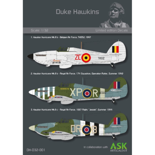Decals Hawker Hurricane (1/32)