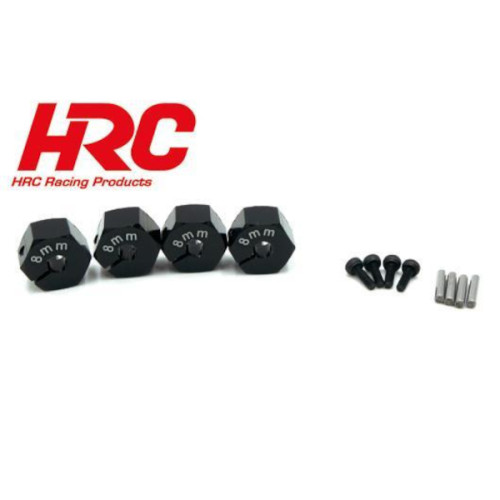 12mm Aluminium wielmeenemer - 8mm dik - Zwart (4St)