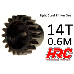 Pignon moteur en acier 14DTS (0.6 Module) Pignon moteur en acier 14DTS (0.6 Module)