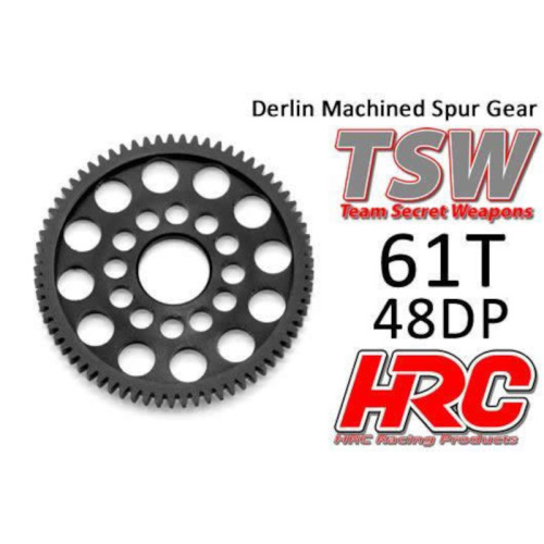 Delrin Spur Gear 61T 48Pitch (Low Friction Machined)
