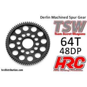 Delrin Spur Gear 64T 48Pitch (Low Friction Machined)