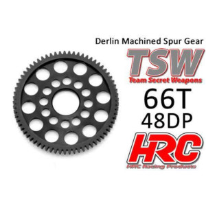 Delrin Spur Gear 66T 48Pitch (Low Friction Machined)