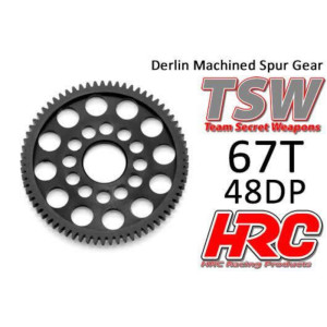 Delrin Spur Gear 67T 48Pitch (Low Friction Machined)