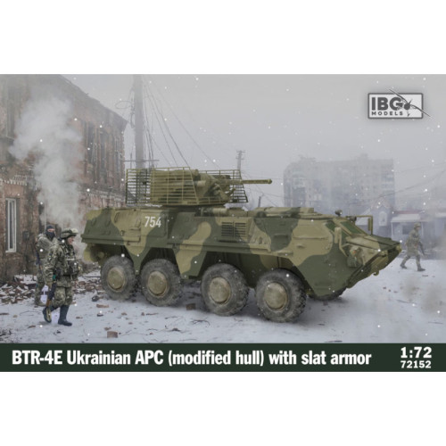 BTR-4 E Ukrainian APC (Modified Hull) with Slat Armor (1/72) BTR-4 E Ukrainian APC (Modified Hull) with Slat Armor (1/72)