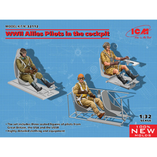 WWII Allies Pilots in the cockpit(British,Amarican,Soviet)(1/32)