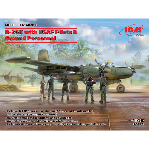 B-26K with USAF Pilots & Ground Personnel (1/48) B-26K with USAF Pilots & Ground Personnel (1/48)
