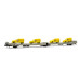 STVA 3-axle flat wagon loaded with 4 Citroën La Poste (H0) STVA 3-axle flat wagon loaded with 4 Citroën La Poste (H0)