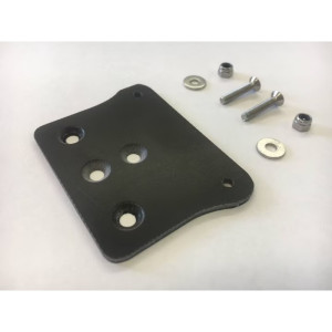 Plaque adaptatrice de fixation de carrosserie 2.4mm noire GRP