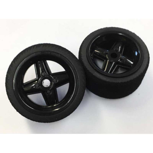 Front Black Revoltution Wheels and Tyres JAP46 (1/12) Front Black Revoltution Wheels and Tyres JAP46 (1/12)