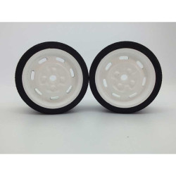 Front White Steel Wheels and Tyres JAP46 (1/12)