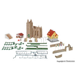 Church ruins with house, open air stage and decoration (Z)